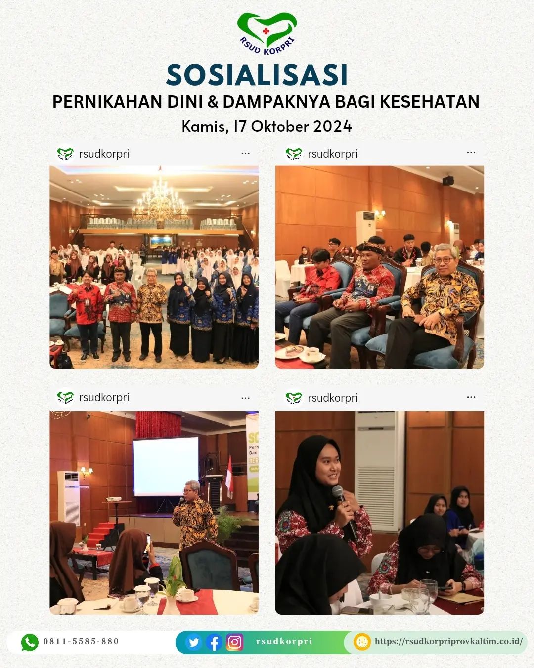 Pernikahan Dini & Dampaknya Bagi Kesehatan untuk Siswa dan Siswi Sekolah Kota Samarinda Bersama BKKBN Provinsi Kalimantan Timur